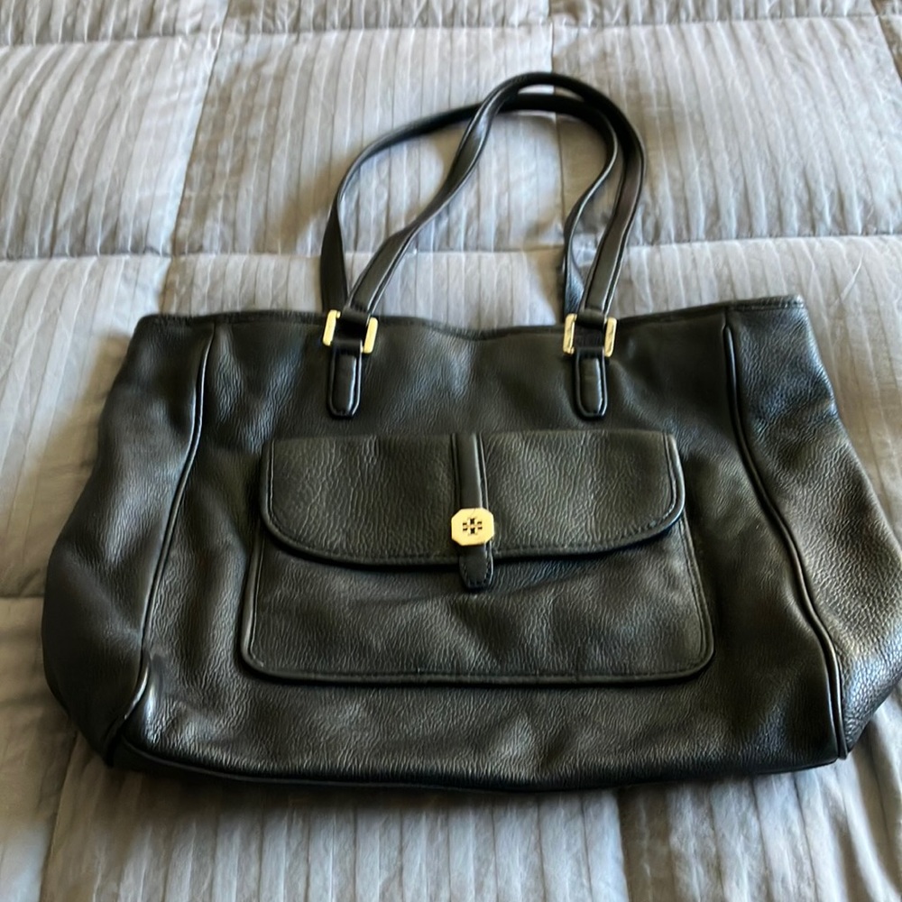 Gorgeous Tory Burch Black “Clay” Tote